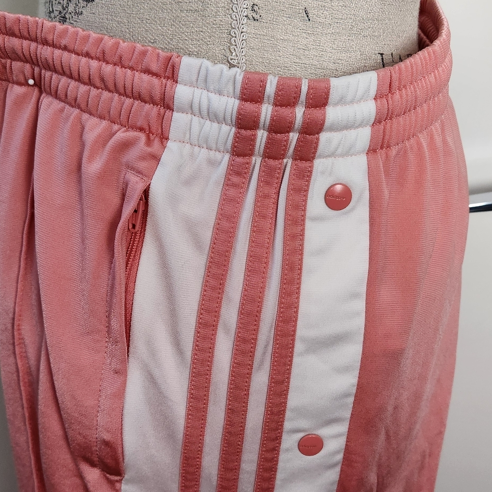 adidas Pink and White Snap-Front Track Pants - Picture 7 of 12